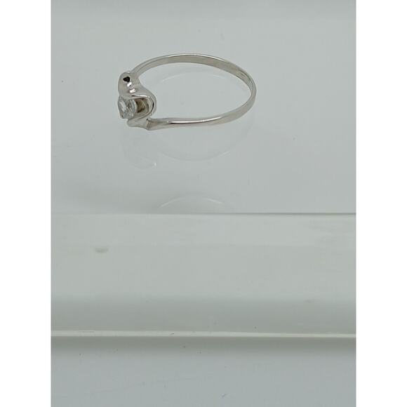 Fun Vintage NOS Simulated Diamond 925 Sterling Silver Stack Band Ring Size 7 NEW - Picture 4 of 7